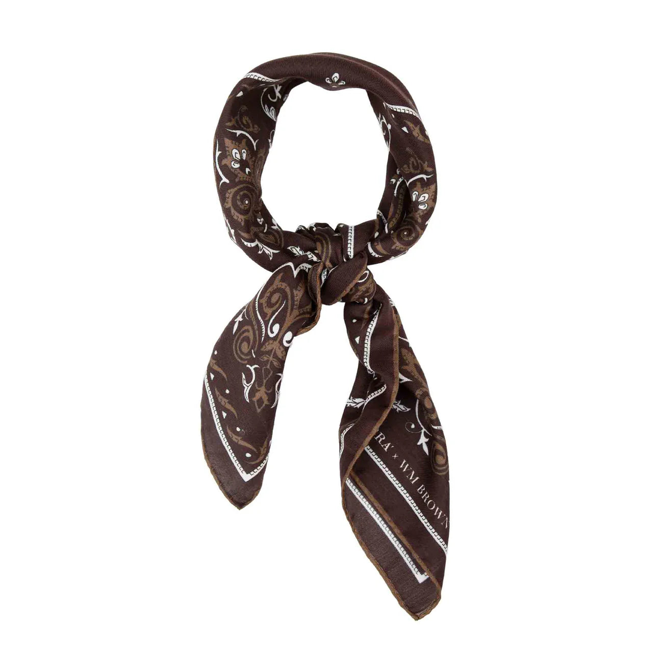 Serà Fine Silk | Serà x WM Brown - Cotton & Silk Brown Bandana