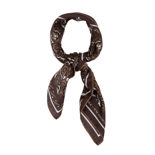 Serà Fine Silk | Serà x WM Brown - Cotton & Silk Brown Bandana