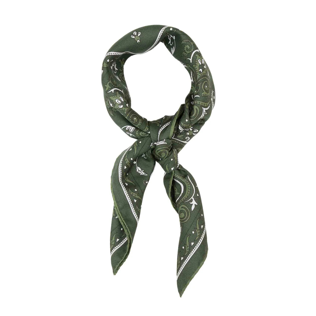 Serà Fine Silk | Serà x WM Brown - Cotton & Silk Green Bandana