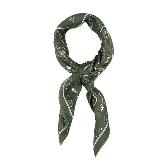 Serà Fine Silk | Serà x WM Brown - Cotton & Silk Green Bandana