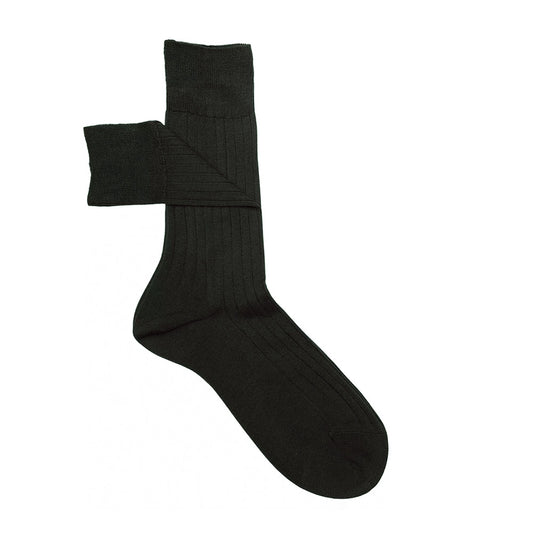 Sozzi | Classic Rib Mid-Calf Socks Charcoal