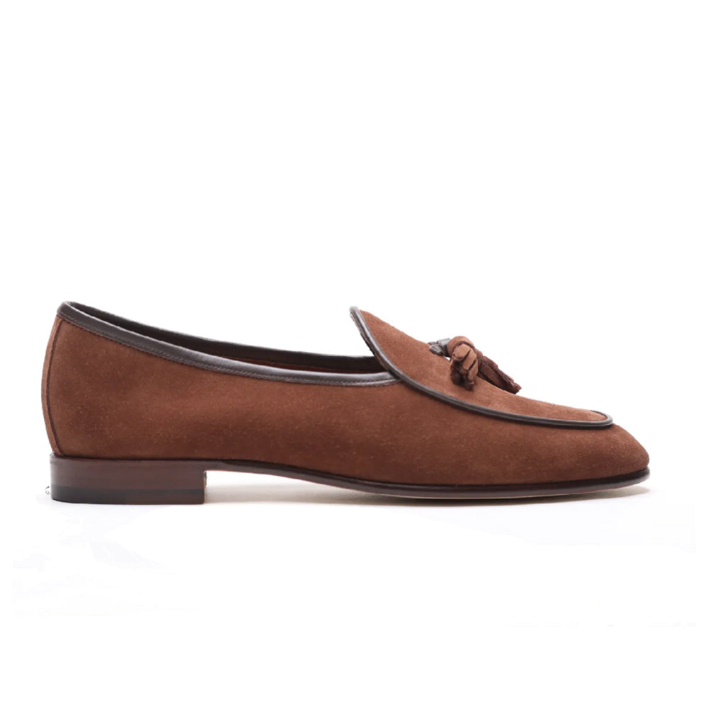 Oriental Shoemaker | Windy Tassel Loafer Unlined Coffee Suede