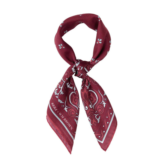 Serà Fine Silk | Serà x WM Brown - Cotton & Silk Red Bandana