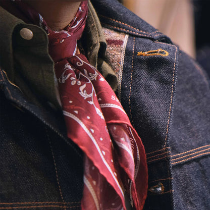 Serà Fine Silk | Serà x WM Brown - Cotton & Silk Red Bandana