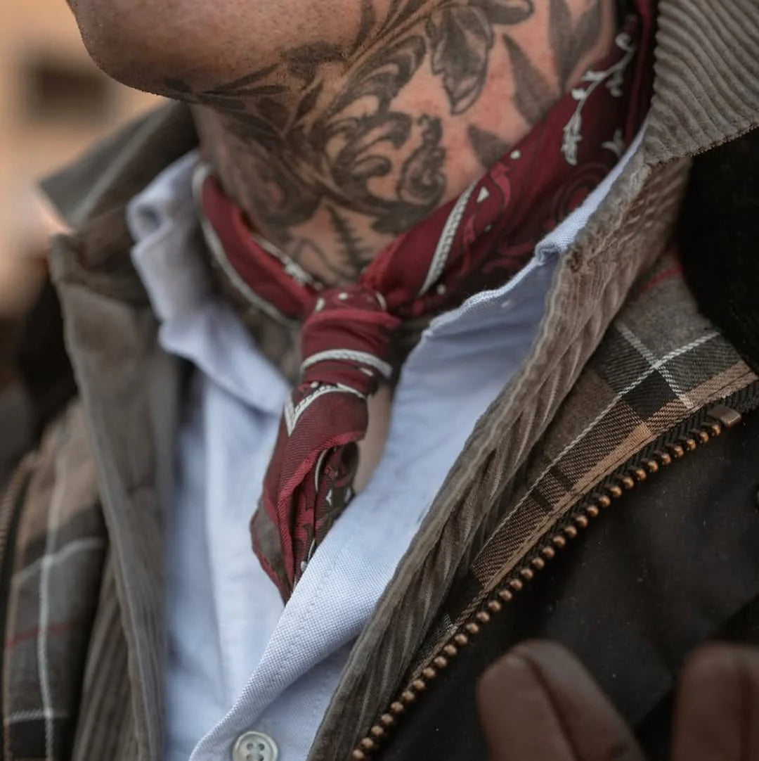 Serà Fine Silk | Serà x WM Brown - Cotton & Silk Red Bandana