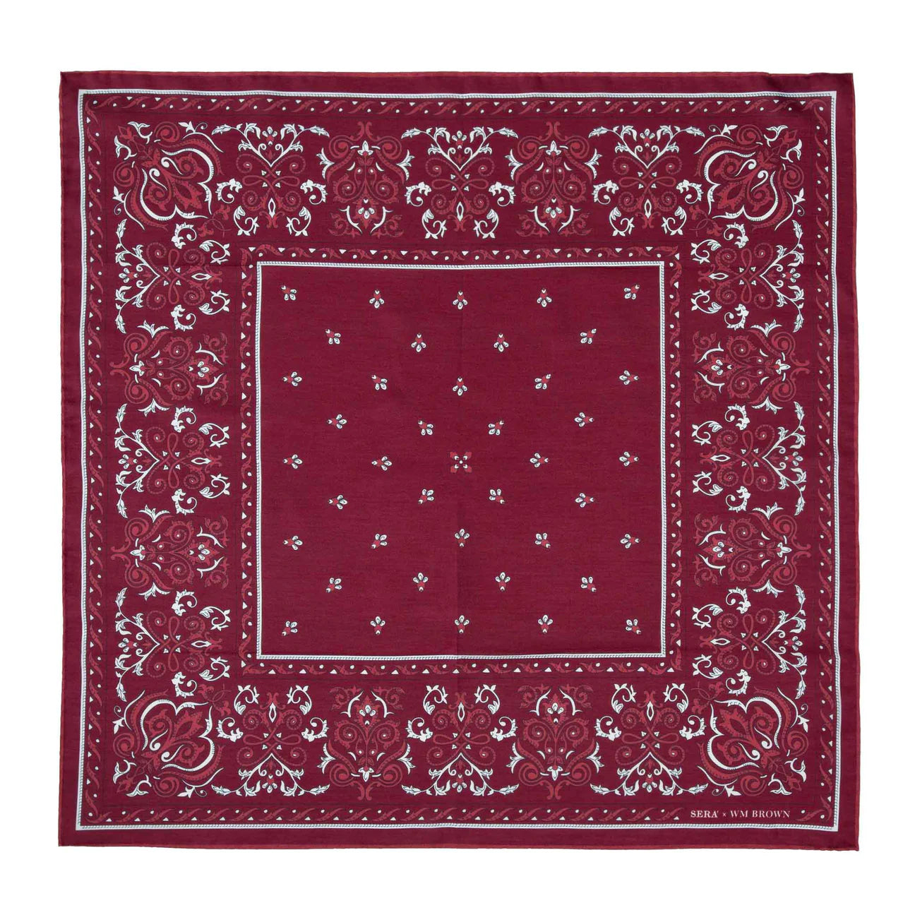 Serà Fine Silk | Serà x WM Brown - Cotton & Silk Red Bandana