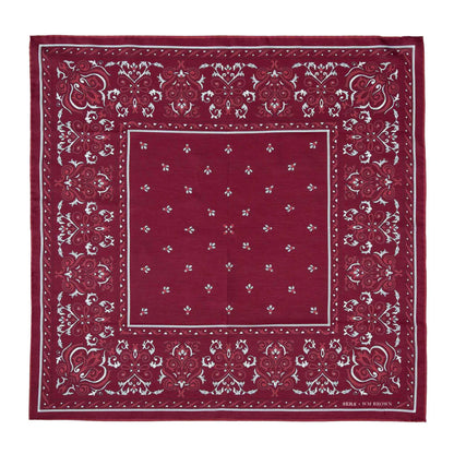 Serà Fine Silk | Serà x WM Brown - Cotton & Silk Red Bandana