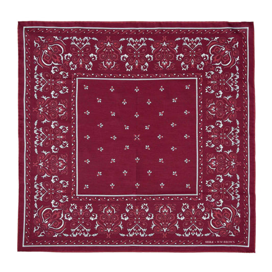 Serà Fine Silk | Serà x WM Brown - Cotton & Silk Red Bandana