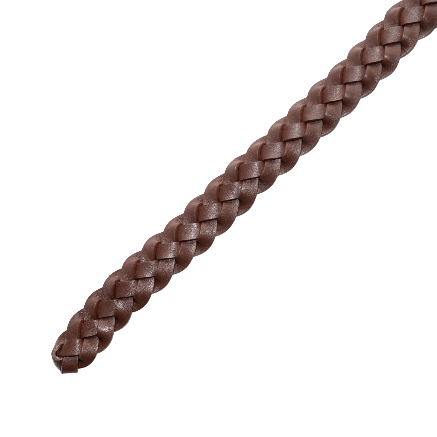 Simonnot Godard | Woven Calf Nappa 25mm Brass Brown Belt