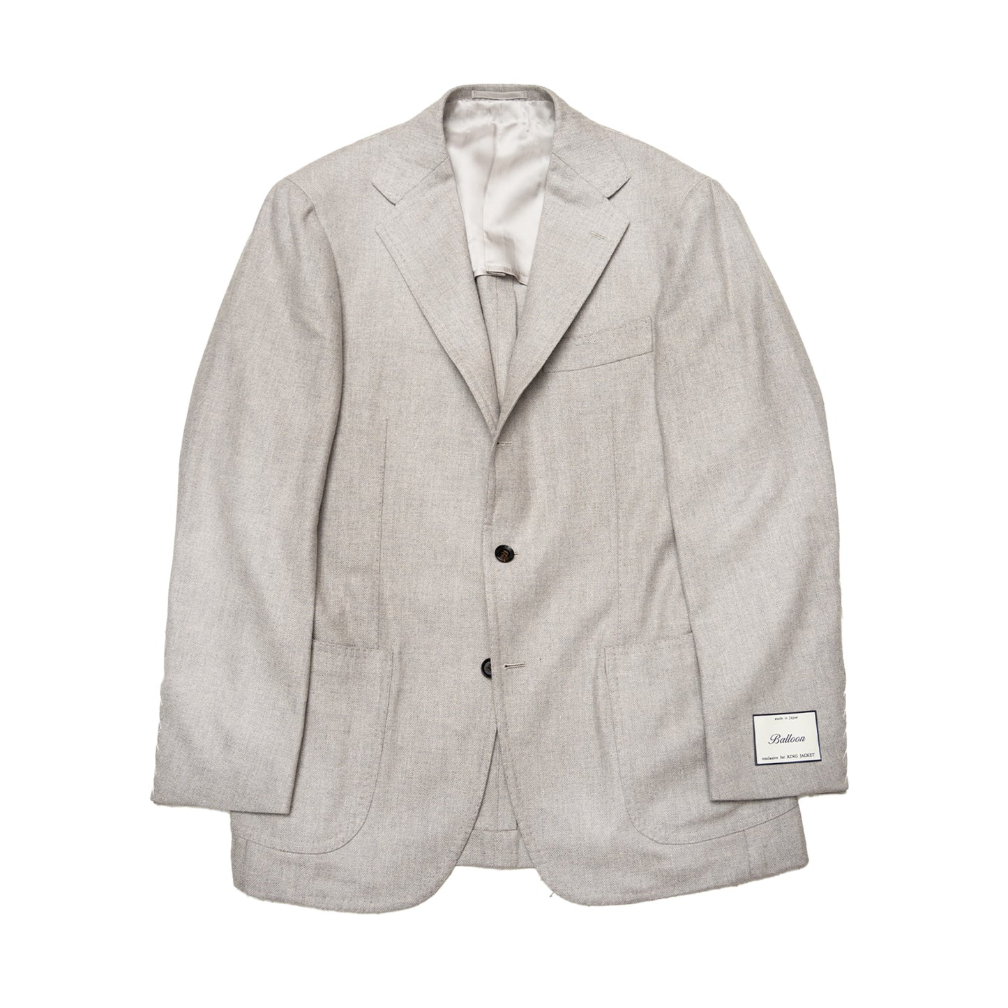 Ring Jacket | Ballon Jacket Light Grey Herringbone